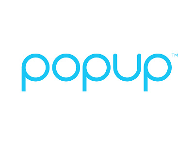Popup Branding brand branding minimal popup rounded wordmark