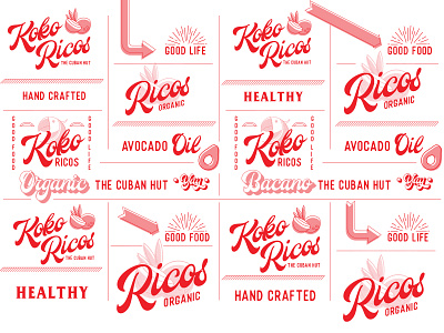 koko ricos branding design illustration wrapping paper