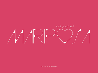 Mariposa handmade jewelry design illustration typography