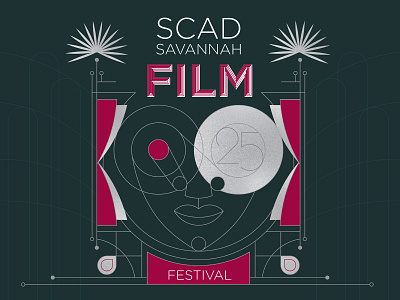 25 YEARS SCAD FILM FESTIVAL design logo vector