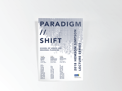 Paradigm Shift architecture design lecture poster ryerson university urbanism
