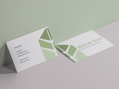 Hillside brand branding business card design identity logo mark retirement senior