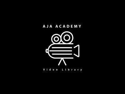 Aja Logo branding design flat icon illustration lesson library logo online record type vector video