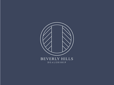 Beverly Hills Logo branding car deal dealership design flat garage icon illustration key logo park parking vector wheel