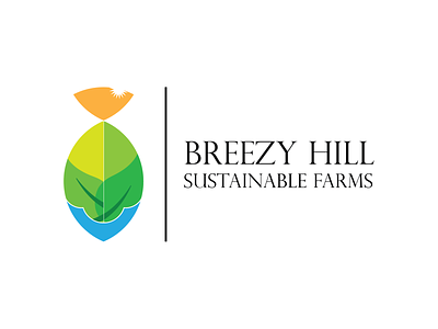 Breezy Hill Logo branding breeze design farm farm fresh farm logo flat icon illustration logo sustainability sustainable type vector