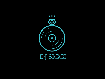 Dj Siggi Logo branding design dj event flat icon illustration logo photograhy ring type vector vedio wedding