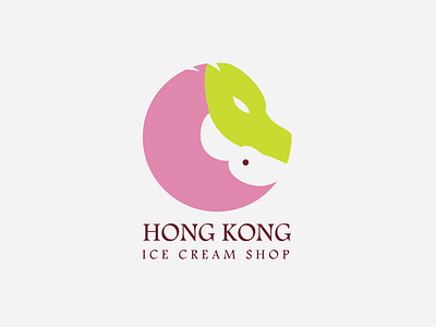 Hk Logo branding color concept design flat hongkong ice ice cream icon illustration logo type vector