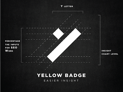 Yellow Badge Logo branding design digital flat icon illustration logo search seo type vector