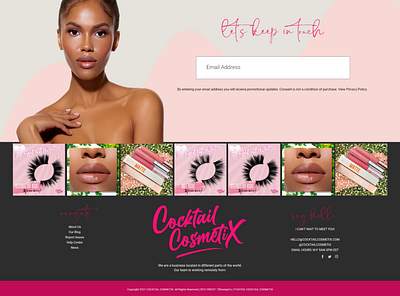 Cocktail Cosmetix branding cosmetic design graphic design squarespace squarespace design typography web design web designer
