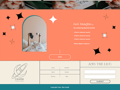 Calypso Squarespace Template branding colorful website template course creation feminine web design graphic design quirky website template retro website template service based web design squarespace design squarespace template web design websitebuilder