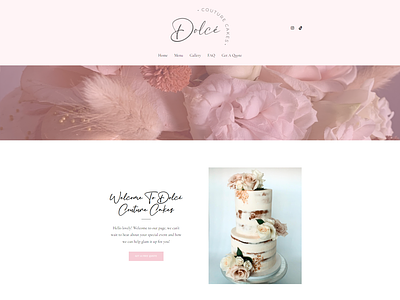 Dolce Couture Luxury Cakes and Treats feminine website design luxury bakery website motivation wordpress website design