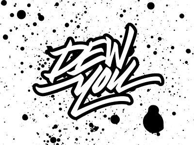 Dew You ai branding brushtype calligraphy graffiti hand lettering handlettering illustration logo logotype