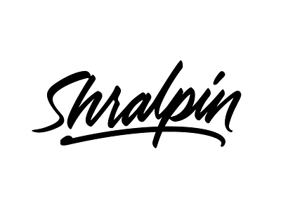 Shralpin ai calligraphy cursive handwriting illustration lettering logo logotype paint brush pen tool vector wacom