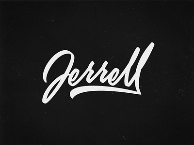 Jerrell ai calligraphy cursive handwriting illustration lettering logo logotype paint brush pen tool vector wacom