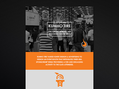 Trucking Show Event Highlights black and white branding colorful design event icon ignite infographic layout marketing orange vector
