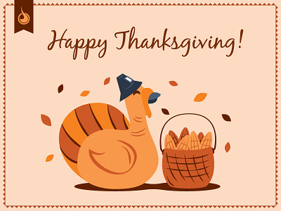 Happy (Early) Thanksgiving! basket colorful corn fall givethanks ignite orange pilgrim thanksgiving turkey