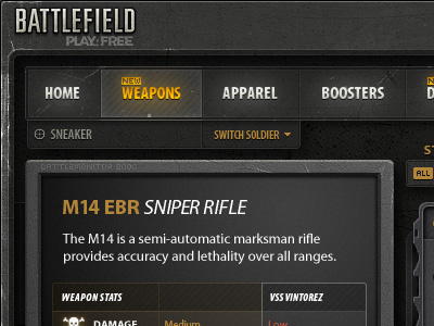 Battlefield P4F UI Redesign V2 battlefield ea games p4f play 4 free redesign ui