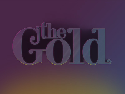 Gold graphic design typography