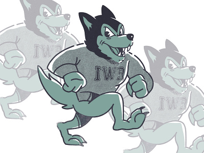 IRON WOLF MASCOT animation graphic design illustration logo