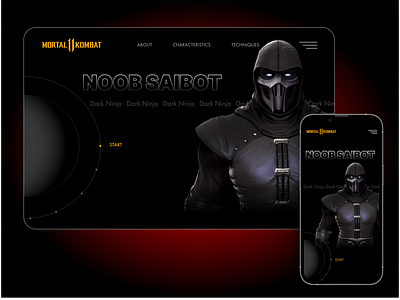 Mortal Kombat/Noob Saibot UI Design