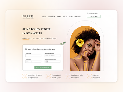 Skin&Beauty Center UI/UX Design beauty design figma landin page ui uiux ux web design