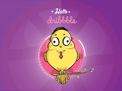 Hello Dribbble firstshot hellodribbble illustration nerdybird