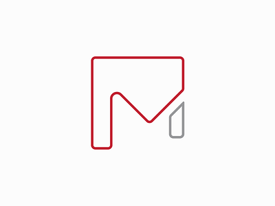 AlMahdy group logo 2 color branding letter mark monogram lettermark line art logo m logo minimal monogram simple square