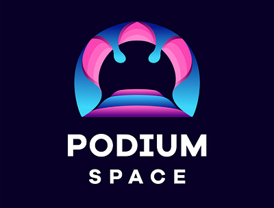 podium space branding design icon illustration logo typography vector