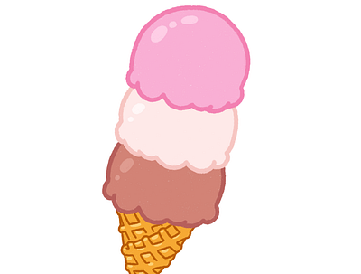 Neapolitan ice cream design doodle graphic design ice cream icon illustration logo procreate