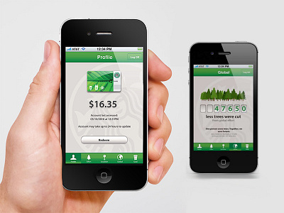 Starbucks Reward Recycling Effort app coffee design starbucks ui