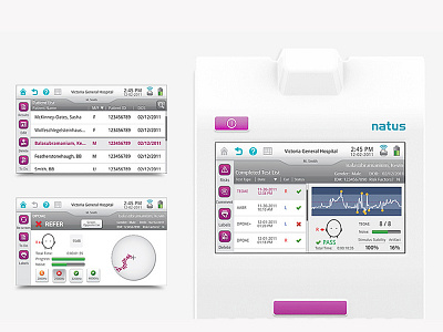 Hearing Screening Device app design medical ui