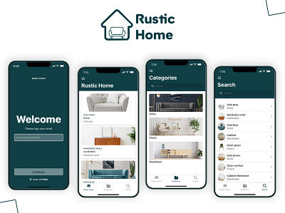 Rustic Home branding desing ui ux