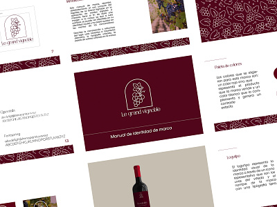 Le grand vignoble brandbook branding graphic design logo vino