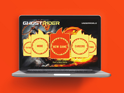 Ghostrider game UI design game ui web design