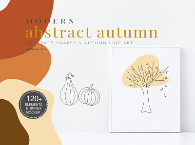 Abstract Autumn Illustrations 3d animation app branding brushes bundle collection design font graphic design icon illustration logo motion graphics photoshop serif ui ux vector watercolor