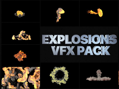 Explosions Pack | FCPX 3d animation app branding brushes bundle collection design font graphic design icon illustration logo motion graphics photoshop serif ui ux vector watercolor