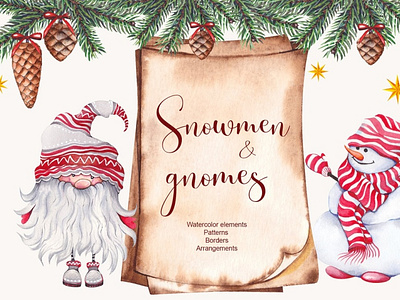 Christmas snowmen & gnomes