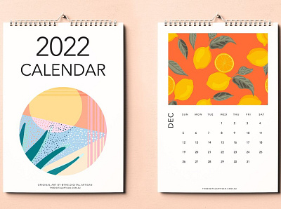 2022 Calendar InDesign Template 2022 3d animation app branding calendar design graphic design icon illustration indesign logo motion graphics template ui