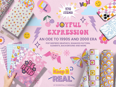 90s-Y2K Graphic Pattern Collection 3d animation app branding collection design graphic graphic design icon illustration logo motion graphics pattern ui