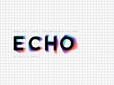 Echowarp. OTF-SVG family. 3d animation app branding design echowarp family. graphic design icon illustration logo motion graphics ui
