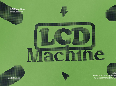 LCD Machine - Retro Display Effect 3d animation app branding design display graphic design icon illustration lcd machine logo machine motion graphics ui