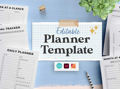 Life Planner Template Canva (Bundle) 3d animation app branding design graphic design icon illustration logo motion graphics ui