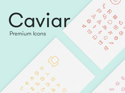 Caviar - Premium Icons 3d animation app branding caviar design graphic design icon icons illustration logo motion graphics premium ui