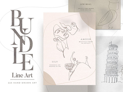 BUNDLE Line Art and illustrations