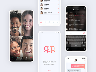 Diveo app collaboration facetime ios meetings ui ux video video call