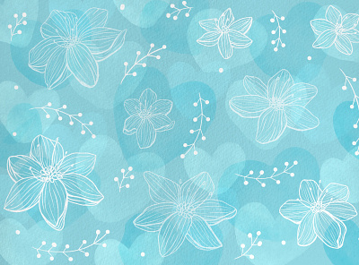 Aqua Love Wallpaper background download floral pattern floral print floral wallpaper florals flower design free free download free wallpaper free wallpaper download hand drawn illustration line art line drawing nupura kirloskar pattern design print design wallpaper wallpaper download