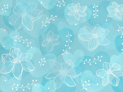 Aqua Love Wallpaper background download floral pattern floral print floral wallpaper florals flower design free free download free wallpaper free wallpaper download hand drawn illustration line art line drawing nupura kirloskar pattern design print design wallpaper wallpaper download