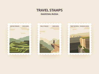 Travel stamps of Dagestan