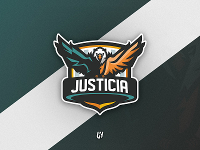 Justicia. Eagle Mascot Logo