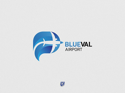 "Blueval Airport" airport brand brand identity branding design logo logodesign plain vector